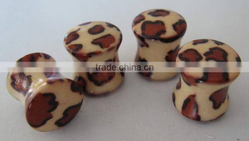 Red Fake Plug with Crystal stone