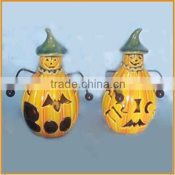 beautiful ceramic hawlloween pumpkin decoration