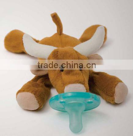 Plush animal pacifiers/Baby Silicone Pacifiers/Plush Animal Baby Nipples