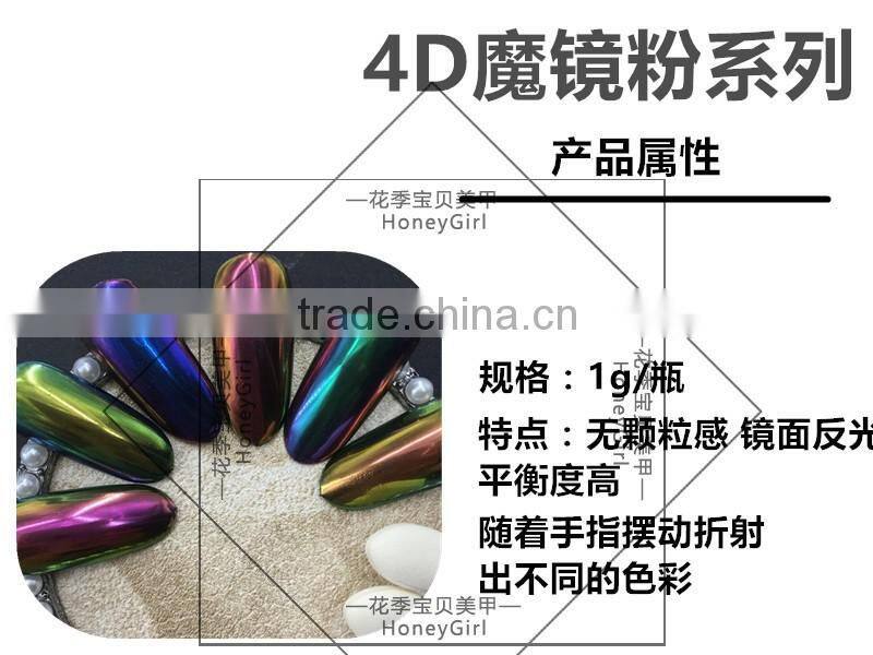 new nail powder mirror powder metal effect for nail art Manufacturer HONEY GIRL