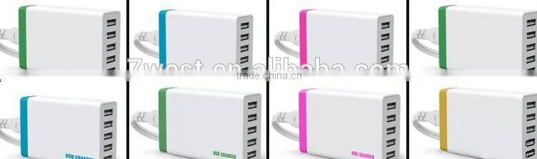 Customized 40W 5V 8A 5 Port Desktop Charger USB Wall Charger for ipad,iphone,android,samusung tab