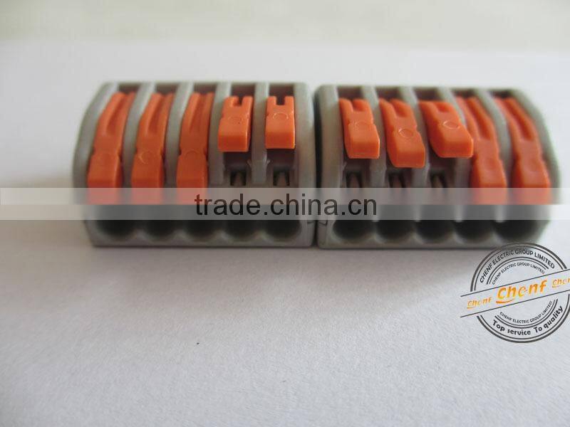 China Cheaper Price Push Clamp 5 Pole Wire Connector