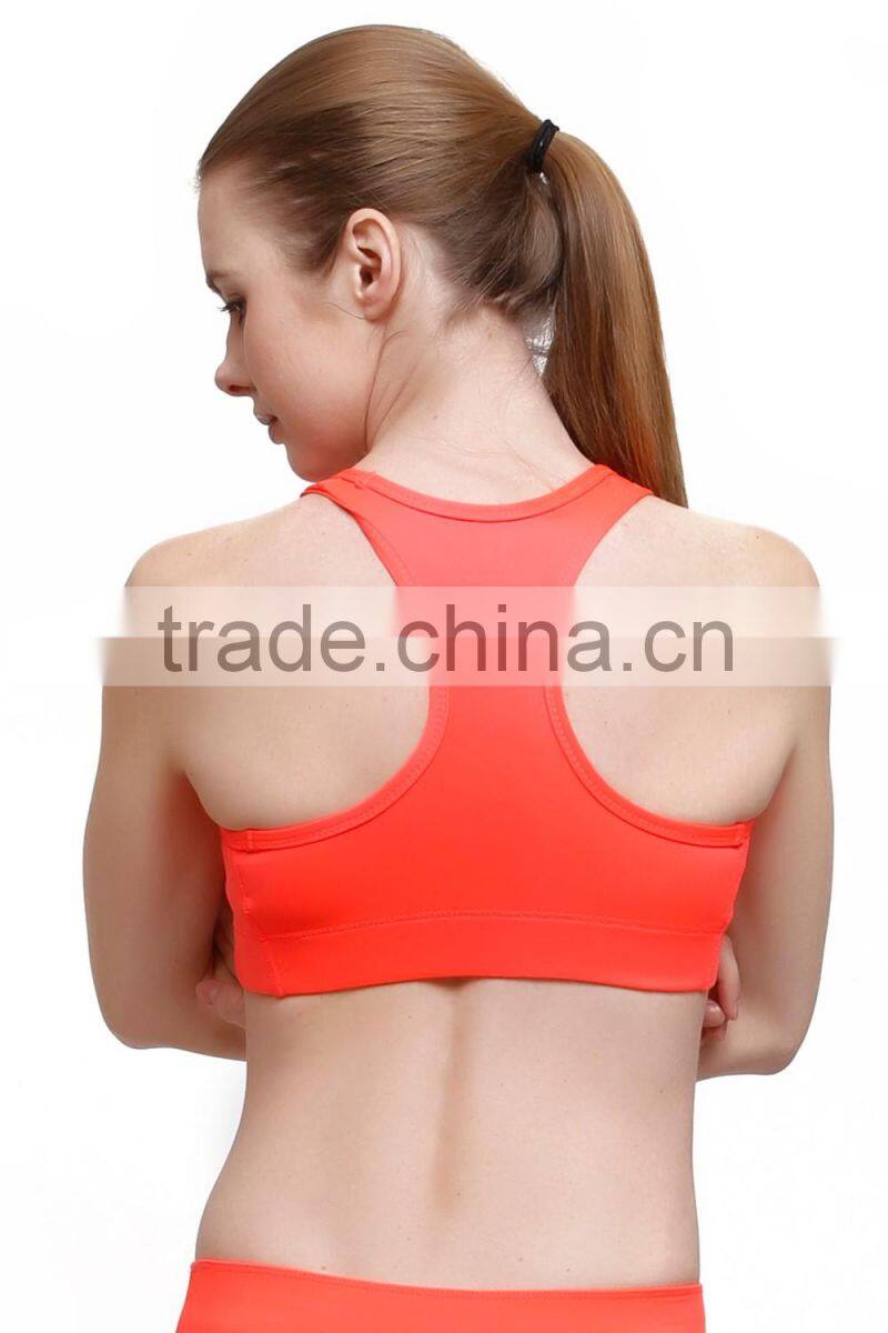 Women's Hot sale plain Spandex Fitness Quick-dry Sports Bra