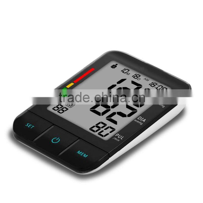 Home use digital blood pressure monitor with backlight