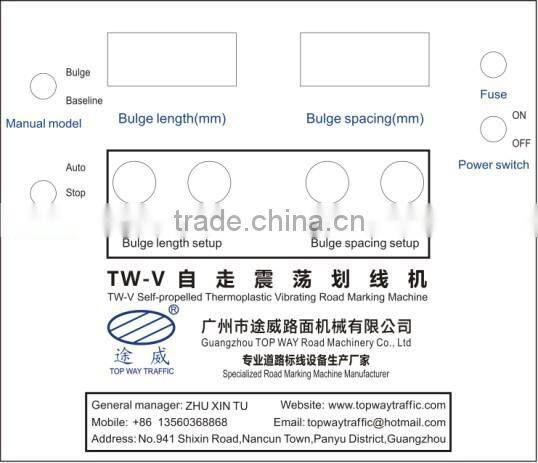 2015 Popular TOP WAY Thermoplastic Vibrating Road Line Marking Equipment