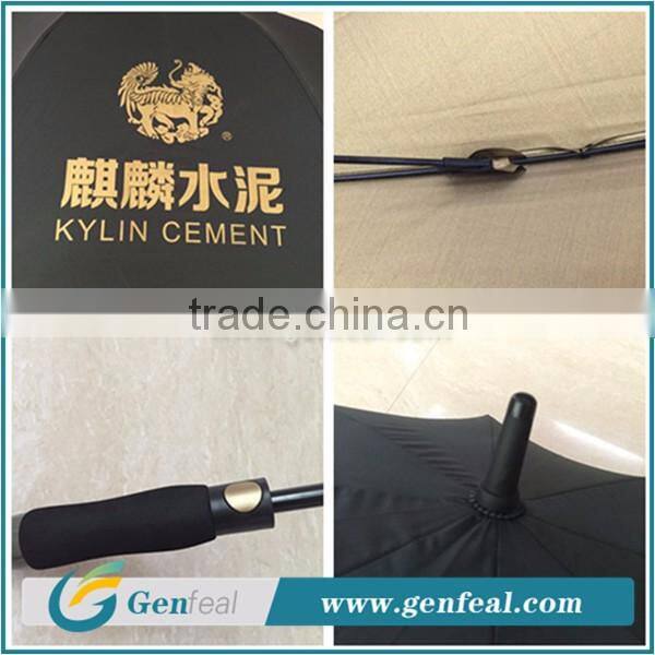 27 inch Big Size Straight Golf Umbrellas with printed logo for brand promotion