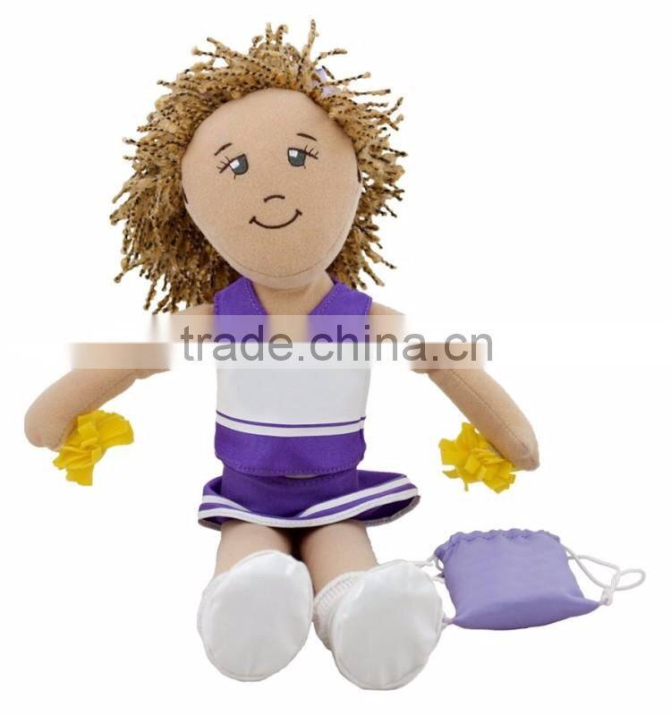 St knit hair with plush type girl doll popalur school toys safely not wool toys