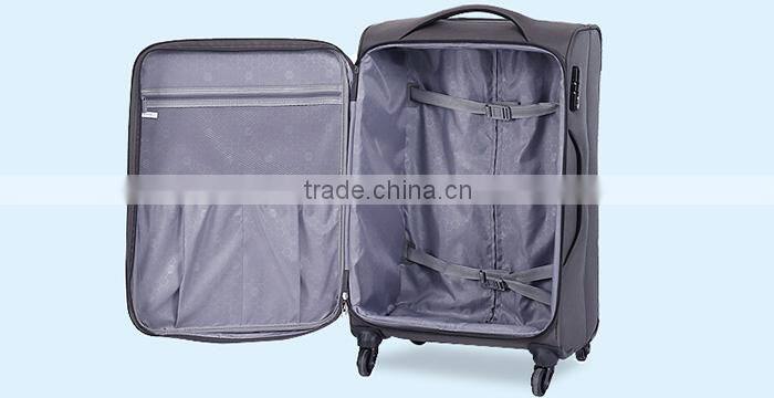 cheap fabric materical luggage bag with big pocket