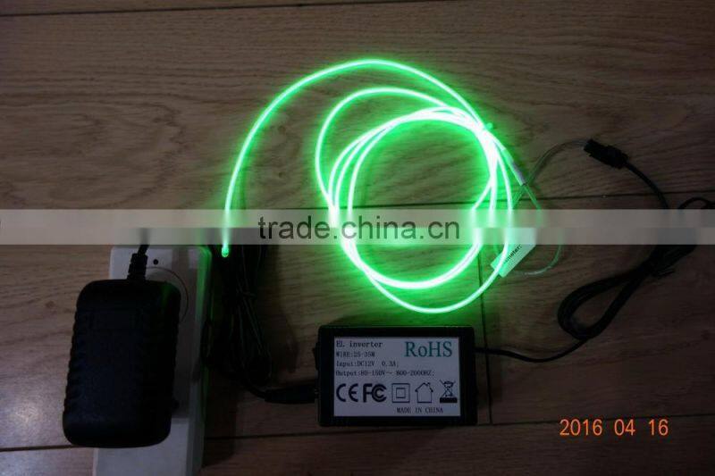 Super luminance 2.6mm Yellow EL WIRE For AC110V-240V 25M-35M EL INVERTER