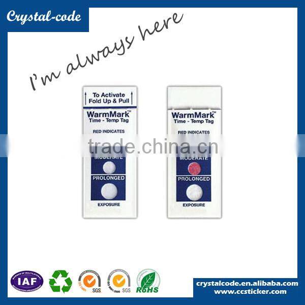 Customized PVC removable temperature change label