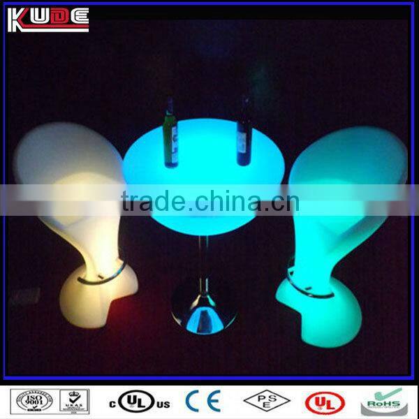 LED Luminous outdoor modern bar furniture table/outdoor high top bar tables sale