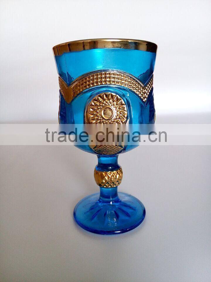 gold plating glassware cup sets glass cup gold glass cup