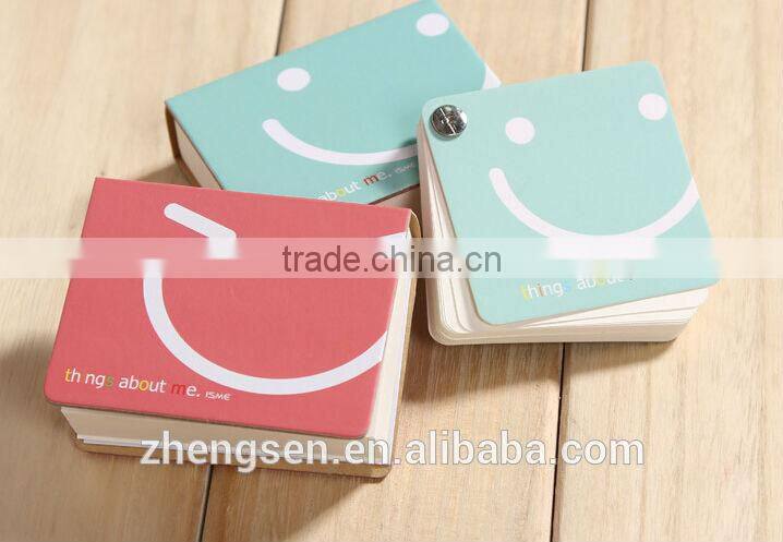Lovely loose-leaf memo pad with rivet for promotional gift