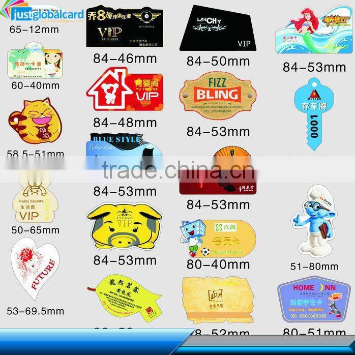 Justglobal cheap plastic gift card printing non-standard card