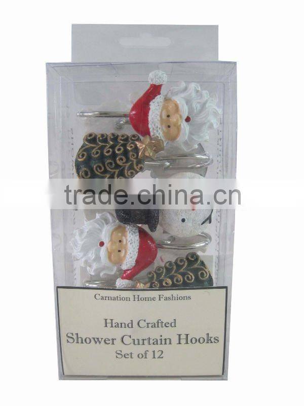 Shower Curtain,Christmas Time,Shower Curtain Hooks
