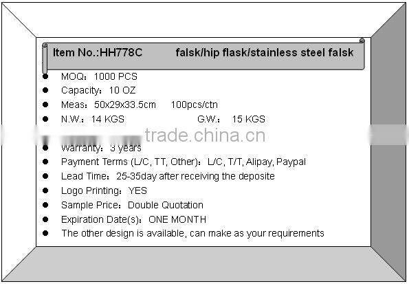 hip flask stainless steel