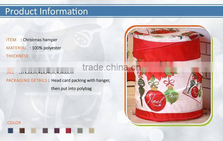2016 latest designs christmas decorative laundry hamper