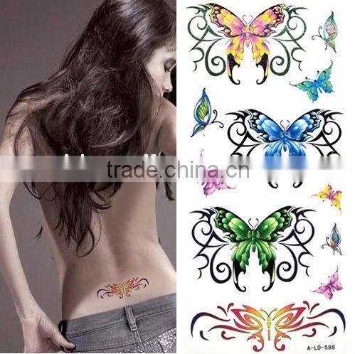glitter temporary body tattoo sticker for wedding invitation type