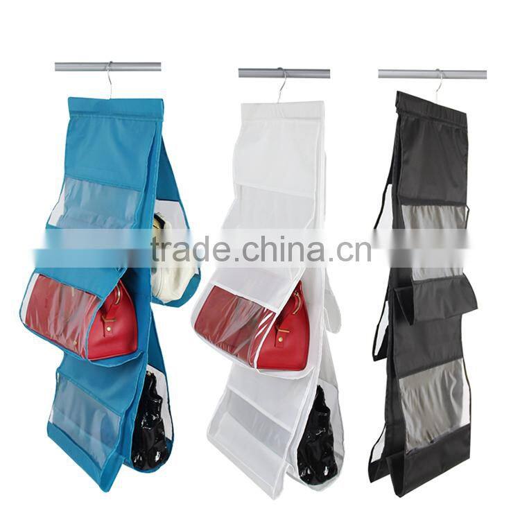 Clear Pockets Hanging Handbag Organizer