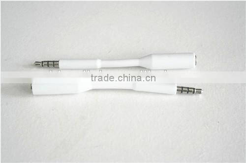 Aux Stereo 3 Ring Gold Plated 3.5mm Male to 3.5mm Female black color