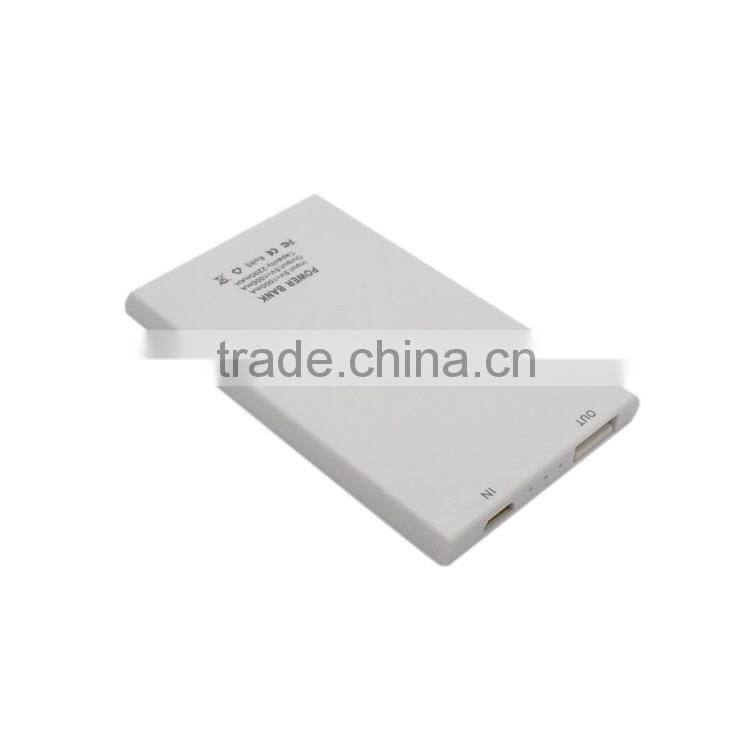 hot new products for 2015 super slim cerdit card size power bank 2000mah