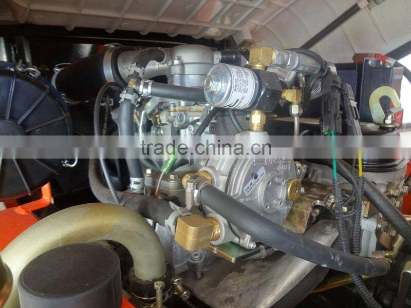 2.5 ton LPG Gasoline hydraulic forklift with 3m full free mast with side shift with Dual Fuel with LPG cylinder