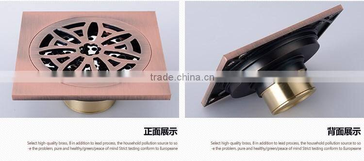 LABRAZE LE8404H bathroom/kitchen brass floor drains with Antique brushed