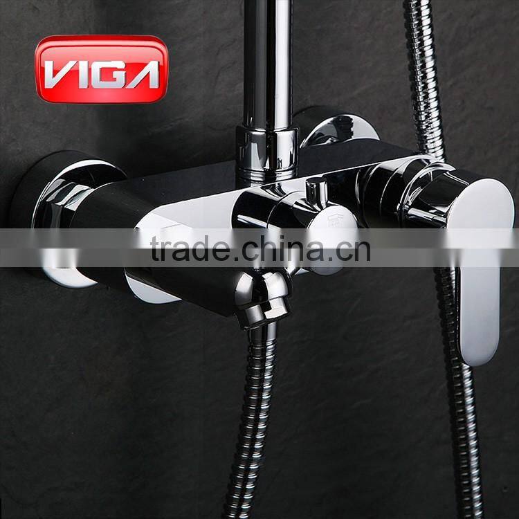 Shower column set with ABS handle shower with rainfall head