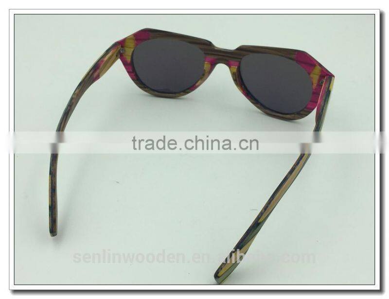 Fashion Design Bamboo Sunglasses Polarized Lenses Custom Logo Free Wooden Frame Material Wooden Sunglasses