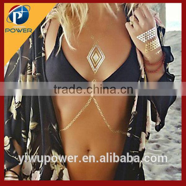 gold and silver tattoo stickers