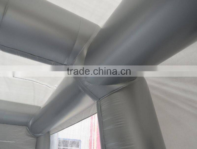 orange green inflatable paint booth