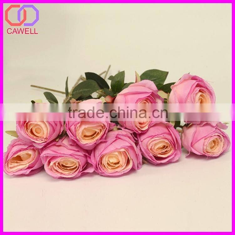 artificial silk white rose bud