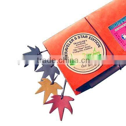 maple leaf leather bookmark
