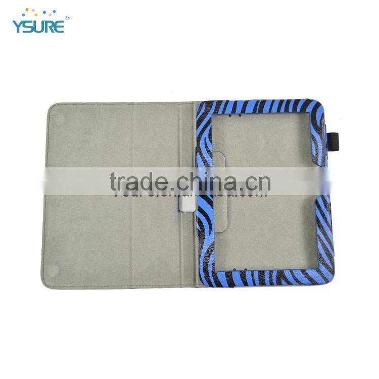 stand Zebra leather Case for Nook HD table with book style