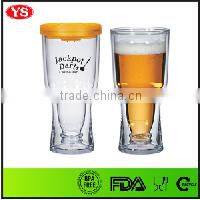 promotional 12oz bpa free plastic wine tumbler with lid and straw