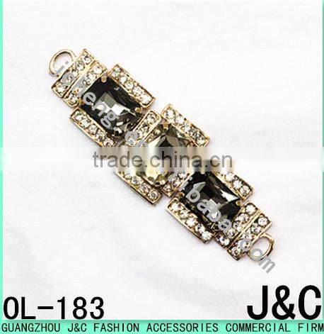 New design glass stone shoe ornament/ shoe accessory/ shoe trim