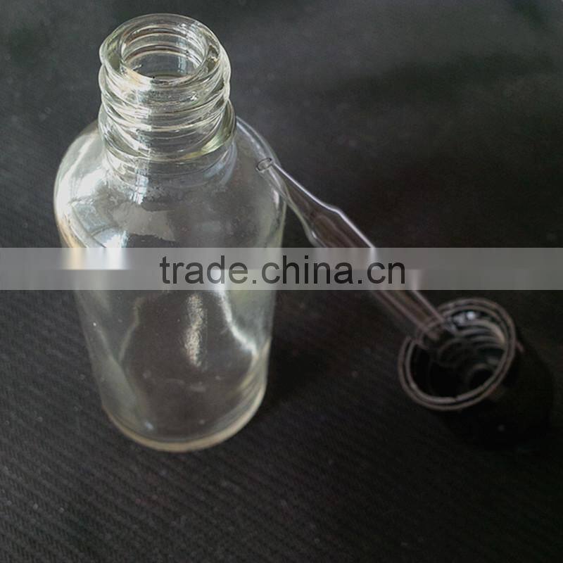 30ml Essential Oil Glass Dropper Bottle Clear Color Glass Dropper Bottles with Childpproof Cap