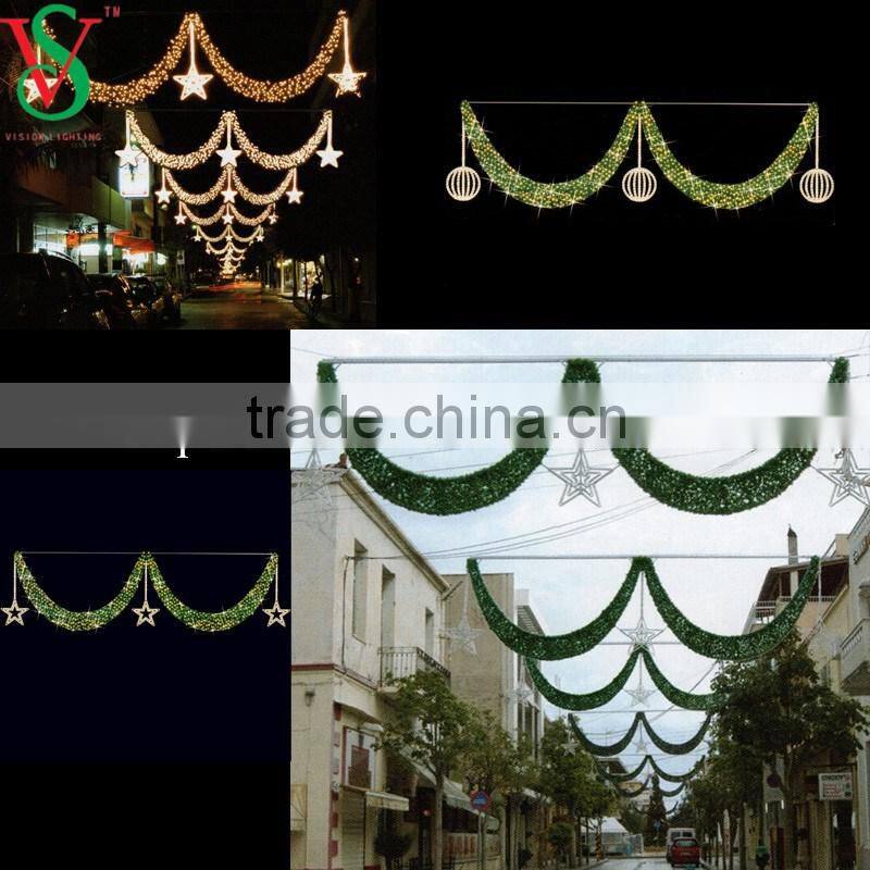 High Quality Skyline Over The Street Light for Holiday Decorations