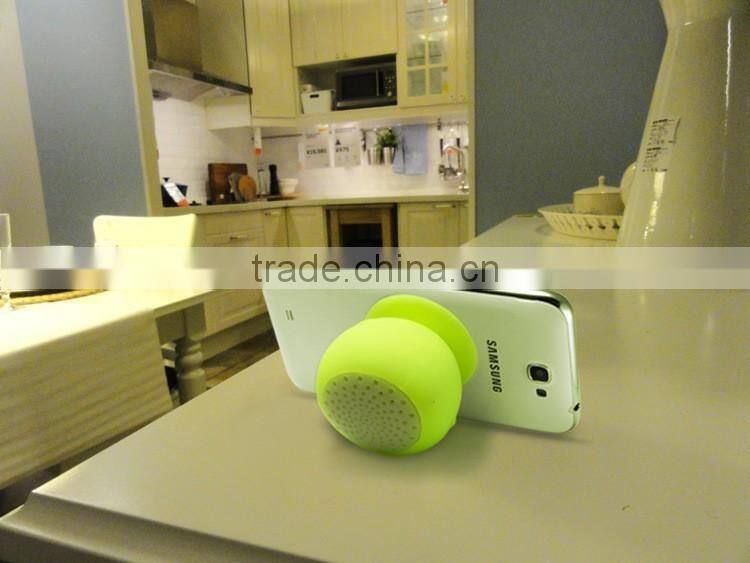 Portable Mini Mushroom Silicone Sucker Waterproof Wireless Bluetooth Speaker for iphone 5 / Galaxy S4 N7000