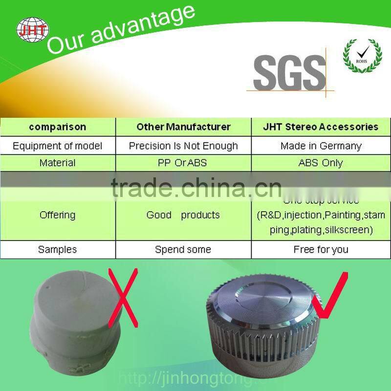 Blue black plastic knob volume control knob