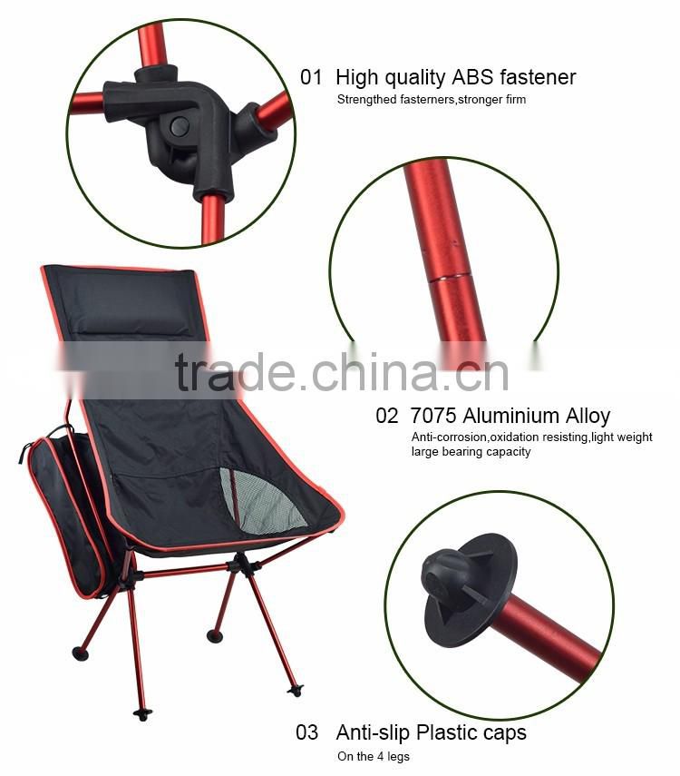 portable folding ultralight beach chair with pillow