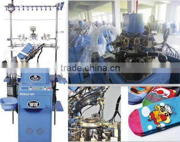 6F computerized single cylinder naked spandex socks hosiery machine(3.5 inch)