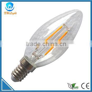 C35 2w 360 degree promotional price decorative 240v filament bulbs