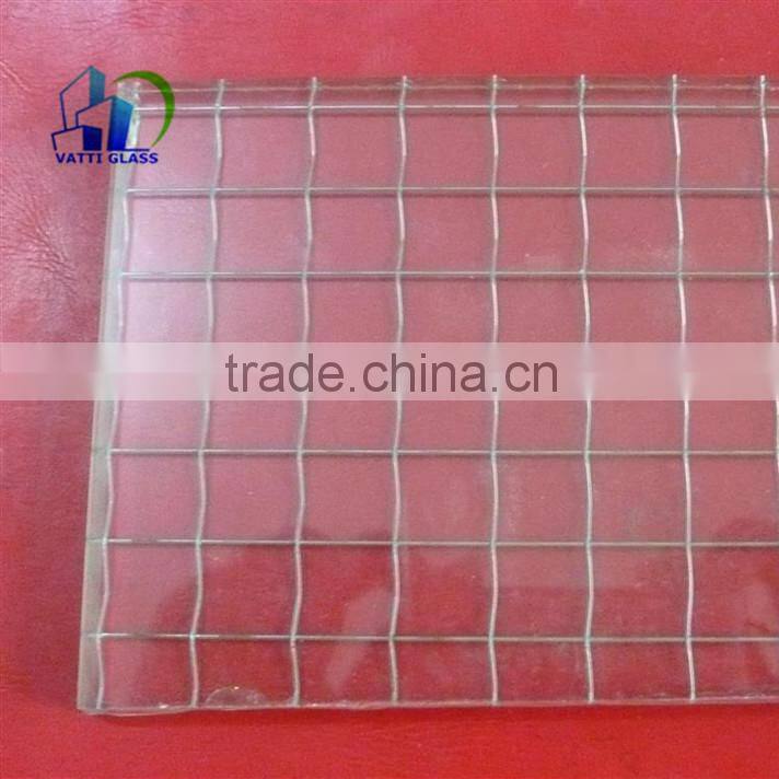 6mm wire glass clear wired glass Wire Laminated decorative Glass