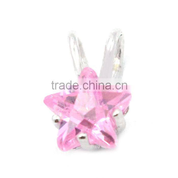 New Design Gemstone Charms, Designer Silver Charms, silver five pointed star pendant
