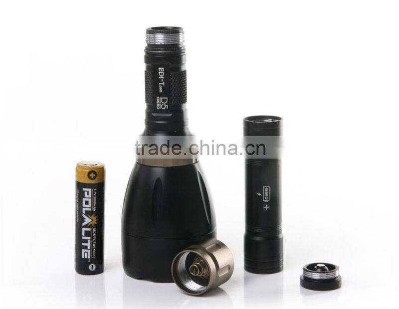 EDI-T D6 300-Lumens 5000-7000K Waterproof LED Flashlight for Diving
