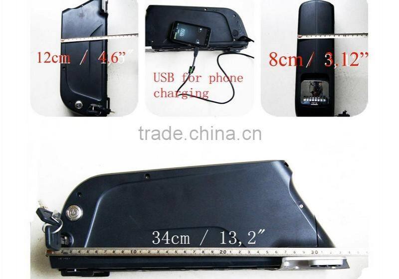 Ebike battery 48v 14Ah dolphin type with sanyo cell