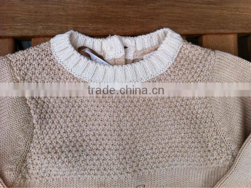 two color Baby knitted romper
