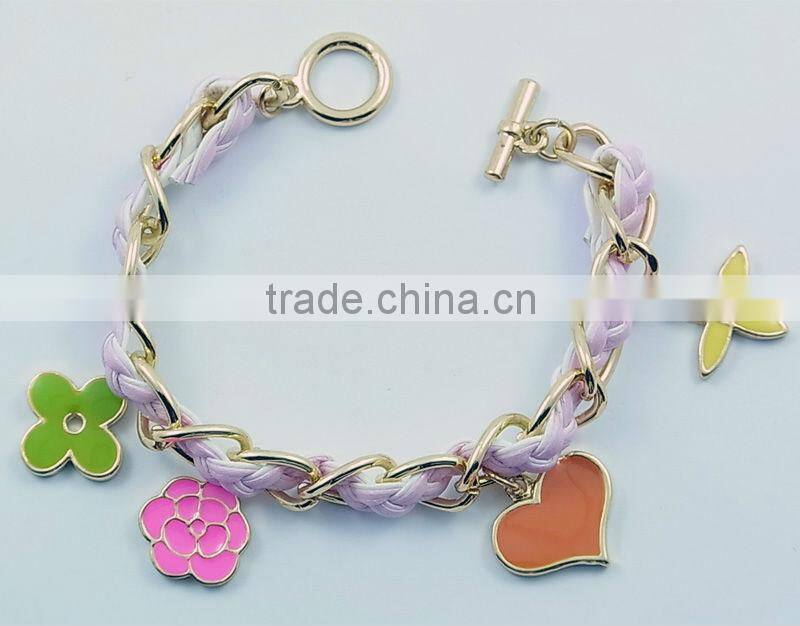 Gold charm bracelet magnetics clasp magnet