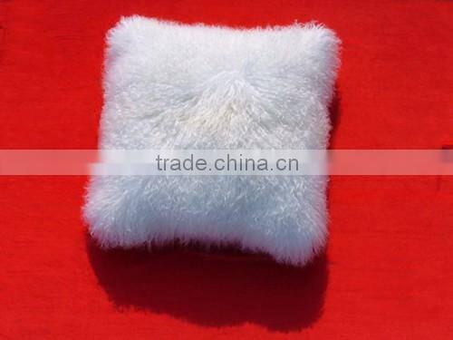 wholesale real dyed color sheep fur pillow